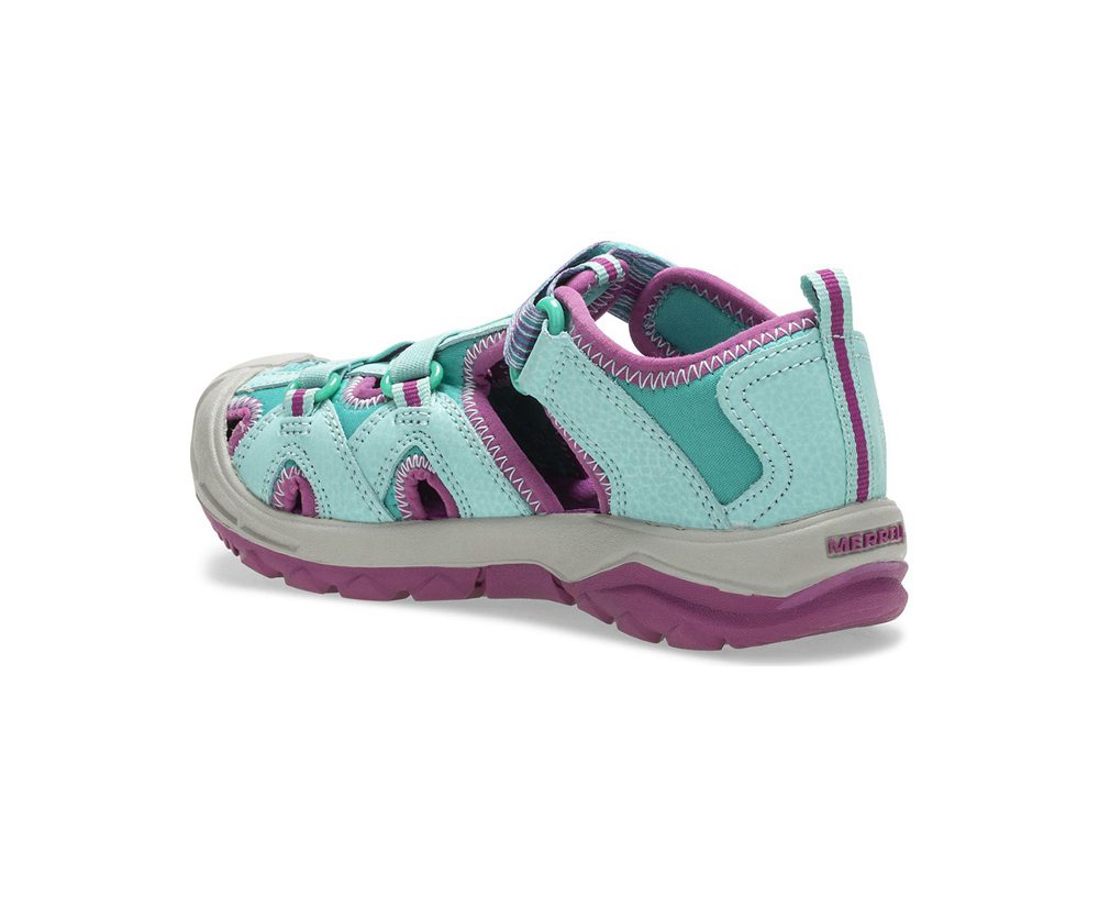 Merrell Sandals Turquoise/Purple - Hydro Moc - Kids 31PEQCFYW